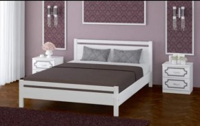 ВЕРОНИКА-1 Кровать из массива 1200 (Белый античный) в Пойковском - poikovskii.ok-mebel.com | фото
