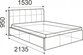 Кровать Изабелла с латами Newtone cacao 1400x2000 в Пойковском - poikovskii.ok-mebel.com | фото 5