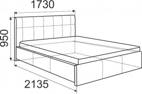 Кровать Изабелла с латами Newtone cacao 1400x2000 в Пойковском - poikovskii.ok-mebel.com | фото 6