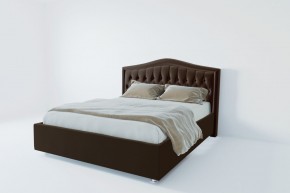 Кровать Калининград с ПМ 1200 (экокожа коричневая) в Пойковском - poikovskii.ok-mebel.com | фото 2