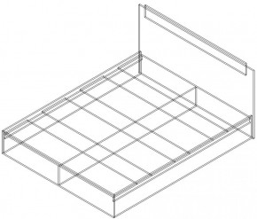 СОФИЯ Кровать КР1600 (венге/дуб белфорт) щиты в Пойковском - poikovskii.ok-mebel.com | фото 2