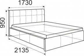 Кровать Изабелла с латами Newtone light beige 1400x2000 в Пойковском - poikovskii.ok-mebel.com | фото 2