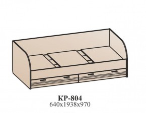 Кровать Лотос КР-804 Бодега белая/риф персиковый в Пойковском - poikovskii.ok-mebel.com | фото