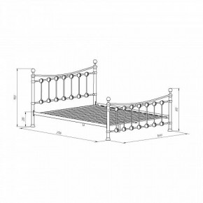 Кровать металлическая "Эльда" Черный/Золото в Пойковском - poikovskii.ok-mebel.com | фото 2