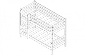 Кровать низкая с прямой лестницей Соня (Вариант 11) в Пойковском - poikovskii.ok-mebel.com | фото 4