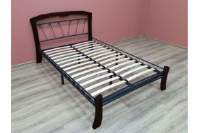 Кровать "Муза 4 Лайт" КМД9 Черная (1600*2000) (ножки-шоколад) с коваными изделиями в Пойковском - poikovskii.ok-mebel.com | фото 3