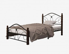Кровать "Селена 1" Черная (900*2000) (ножки-шоколад) с коваными элементами в Пойковском - poikovskii.ok-mebel.com | фото 2