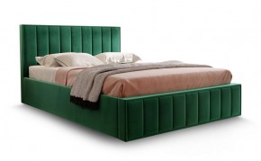 Кровать "Вена" 1400 СТАНДАРТ Вариант 1 Мора зеленый + бельевой ящик с кроватным основанием и подъемным механизмом в Пойковском - poikovskii.ok-mebel.com | фото