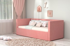 Кровать с ПМ (арт.030) (с/м 900*2000мм) (б/матр), ткань розовая в Пойковском - poikovskii.ok-mebel.com | фото