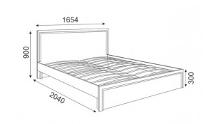Кровать 1.6 Беатрис М07 Стандарт с ортопедическим основанием (дуб млечный) в Пойковском - poikovskii.ok-mebel.com | фото 2