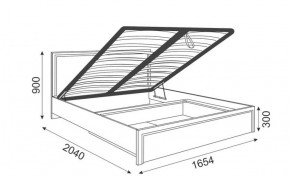 Кровать 1.6 Беатрис М08 Стандарт с ПМ (дуб млечный) в Пойковском - poikovskii.ok-mebel.com | фото 2