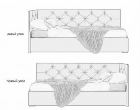 Кровать угловая Лилу интерьерная +основание/ПМ/бельевое дно (120х200) в Пойковском - poikovskii.ok-mebel.com | фото 5