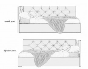 Кровать угловая Лилу интерьерная +основание/ПМ/бельевое дно (80х200) в Пойковском - poikovskii.ok-mebel.com | фото 5