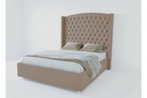Кровать Версаль ЛЮКС с ПМ 1400 (велюр темно-серый) в Пойковском - poikovskii.ok-mebel.com | фото