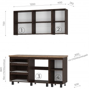 Кухня Энигма 1.6 м (венге/дуб каньон) в Пойковском - poikovskii.ok-mebel.com | фото 4