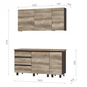 Кухня Энигма 1.6 м (венге/дуб каньон) в Пойковском - poikovskii.ok-mebel.com | фото 5