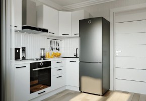 Кухонный гарнитур Белый Глянец 2200*1000 (Стол. 26мм) в Пойковском - poikovskii.ok-mebel.com | фото