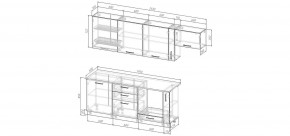 Кухонный гарнитур Белый Глянец 2550 (Стол. 38мм) в Пойковском - poikovskii.ok-mebel.com | фото 2