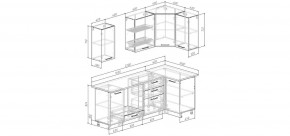 Кухонный гарнитур Меренга 2200*1000 (Стол. 38мм) в Пойковском - poikovskii.ok-mebel.com | фото 2
