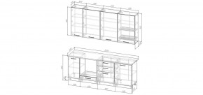 Кухонный гарнитур Меренга 2200 h950 (Стол. 26мм) в Пойковском - poikovskii.ok-mebel.com | фото 2