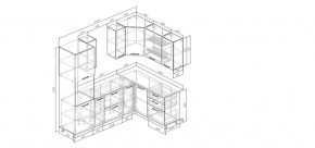 Кухонный гарнитур Меренга 2400*1600 (Стол. 38мм) в Пойковском - poikovskii.ok-mebel.com | фото 2