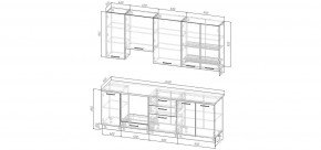 Кухонный гарнитур Санторини 2400 h950 (Стол. 26мм) в Пойковском - poikovskii.ok-mebel.com | фото 2