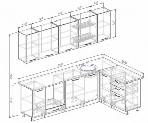 Кухонный гарнитур угловой Бланка 2600х1600 (Стол. 26мм) в Пойковском - poikovskii.ok-mebel.com | фото 2