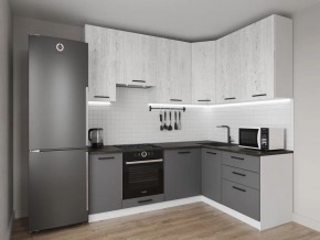 Кухонный гарнитур угловой Санторини 2200*1600 h950 (Стол. 38мм) в Пойковском - poikovskii.ok-mebel.com | фото