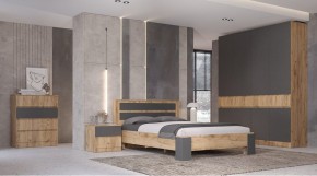 ЛЕНОРА Спальный гарнитур (модульный) графит в Пойковском - poikovskii.ok-mebel.com | фото