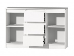 МС "Хилтон" Комод №4 1200 (белый текстурный) в Пойковском - poikovskii.ok-mebel.com | фото 3