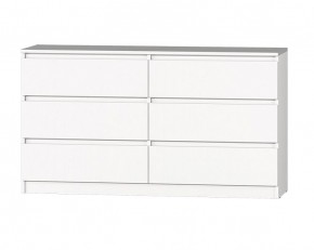 МС "Хилтон" Комод №5 1400 (6 ящ.) Белый текстурный в Пойковском - poikovskii.ok-mebel.com | фото