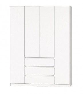 МС "Хилтон" Шкаф №1 1600 (Белый текстурный) в Пойковском - poikovskii.ok-mebel.com | фото