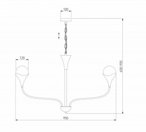 Подвесная люстра Eurosvet Calyx 60169/8 никель в Пойковском - poikovskii.ok-mebel.com | фото 3