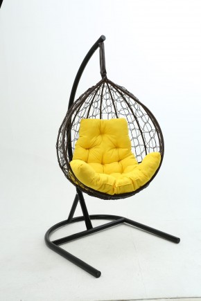 Подвесное кресло Бароло (коричневый/желтый) в Пойковском - poikovskii.ok-mebel.com | фото