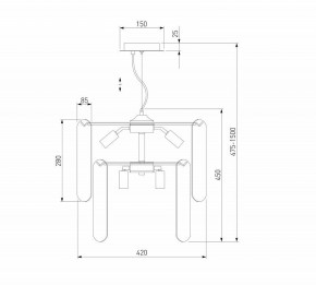 Подвесной светильник Eurosvet Claire 60170/8 золото Smart в Пойковском - poikovskii.ok-mebel.com | фото 5