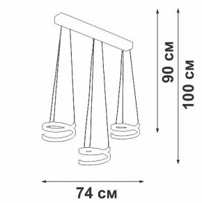 Подвесной светильник Vitaluce V3047 V3047-1/3S в Пойковском - poikovskii.ok-mebel.com | фото 4