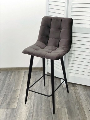 Полубарный стул CHILLI-QB графит #14, велюр / черный каркас (H=66cm) М-City в Пойковском - poikovskii.ok-mebel.com | фото 2