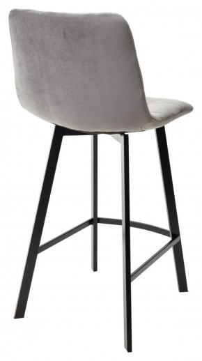 Полубарный стул CHILLI-QB SQUARE светло-серый #26, велюр / черный каркас (H=66cm) М-City в Пойковском - poikovskii.ok-mebel.com | фото 4
