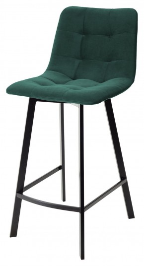 Полубарный стул CHILLI-QB SQUARE зеленый #19, велюр / черный каркас (H=66cm) М-City в Пойковском - poikovskii.ok-mebel.com | фото 1