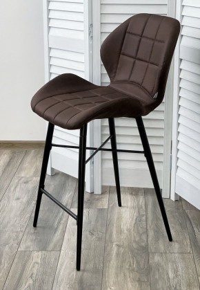 Полубарный стул MARCEL COWBOY-#800 темно-коричневый (H=65cm), ткань микрофибра М-City в Пойковском - poikovskii.ok-mebel.com | фото 2