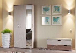 Прихожая ДОМИНО mini Бодега темный/светлый в Пойковском - poikovskii.ok-mebel.com | фото 2