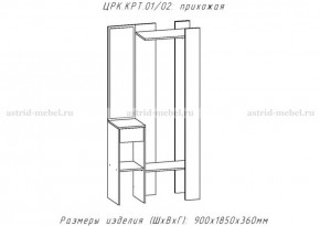 КРИТ-1 Прихожая (Делано светлый) в Пойковском - poikovskii.ok-mebel.com | фото 2