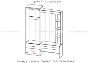 КРИТ-3 Прихожая (Анкор темный/Анкор белый) в Пойковском - poikovskii.ok-mebel.com | фото 2