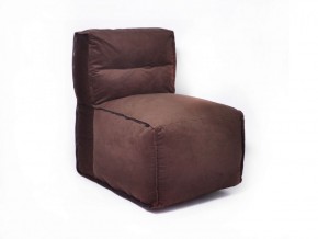 Прямое модульное бескаркасное кресло Комфорт (Шоколад велюр) в Пойковском - poikovskii.ok-mebel.com | фото