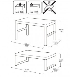 Раскладной стол Лион с регулируемой высотой столешницы (Lyon rattan table) графит (h400/650) в Пойковском - poikovskii.ok-mebel.com | фото 3