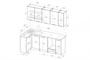 ШЕЛЛИ Кухонный гарнитур Прайм 400 (1100*2000 мм) в Пойковском - poikovskii.ok-mebel.com | фото 2