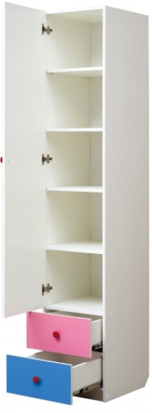 Шкаф 1-но дверный с ящиками и фотопечатью Совята 1.3 (400) в Пойковском - poikovskii.ok-mebel.com | фото 2