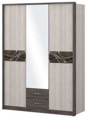 Шкаф 3-х дверный с зеркалом Шк68.2 МС Николь в Пойковском - poikovskii.ok-mebel.com | фото