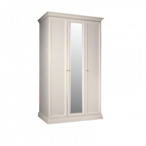 Шкаф 3-х дверный для платья и белья (1 зеркало) Амели штрих-лак (АМШ1/3) в Пойковском - poikovskii.ok-mebel.com | фото