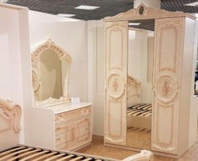 Шкаф 3-х дверный с зеркалами (01.143) Роза (беж) в Пойковском - poikovskii.ok-mebel.com | фото 3